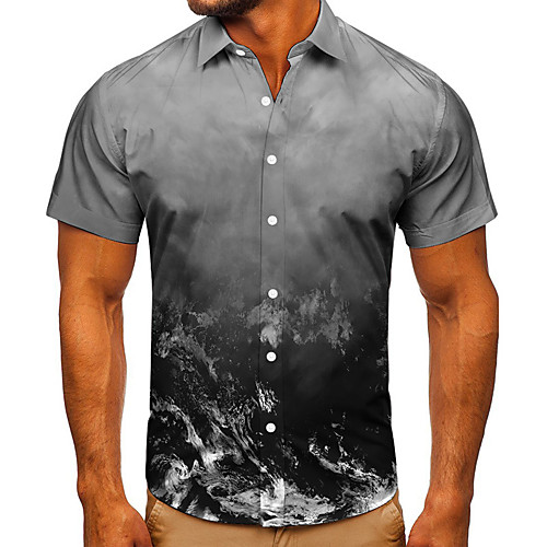 Men's Shirt 3D Print Graphic Prints Running water Button-Down Short Sleeve Street Tops Casual Fashion Classic Breathable Gray
Men's Shirt 3D Print Graphic Prints Running water Button-Down Short Sleeve Street Tops Casual Fashion Classic Breathable Gray