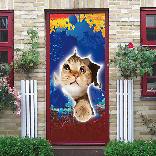 2pcs Self-adhesive Creative Broken Window Cat Door Stickers For Living Room Diy Decorative Home Waterproof Wall Stickers
2pcs Self-adhesive Creative Broken Window Cat Door Stickers For Living Room Diy Decorative Home Waterproof Wall Stickers