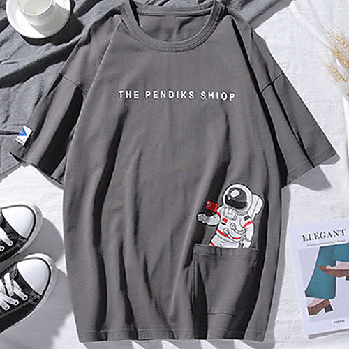 Men's Unisex Tee T shirt Hot Stamping Graphic Prints Astronaut Letter Plus Size Print Short Sleeve Casual Tops 100% Cotton Basic Designer Big and Tall Black Dark Gray
Men's Unisex Tee T shirt Hot Stamping Graphic Prints Astronaut Letter Plus Size Print Short Sleeve Casual Tops 100% Cotton Basic Designer Big and Tall Black Dark Gray