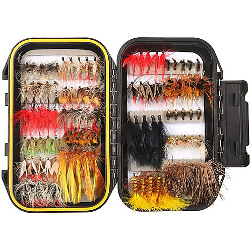 Fly Fishing Flies Kit - 40/72/100/120pcs Handmade Fly Fishing Lures - Dry/Wet Flies,Streamer, Nymph, Emerger with Waterproof Fly Box
Fly Fishing Flies Kit - 40/72/100/120pcs Handmade Fly Fishing Lures - Dry/Wet Flies,Streamer, Nymph, Emerger with Waterproof Fly Box