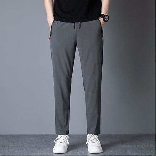 Men's Simple Quick Dry Breathable Pants Pants Solid Colored Full Length Black Navy Blue Gray / Summer
Men's Simple Quick Dry Breathable Pants Pants Solid Colored Full Length Black Navy Blue Gray / Summer