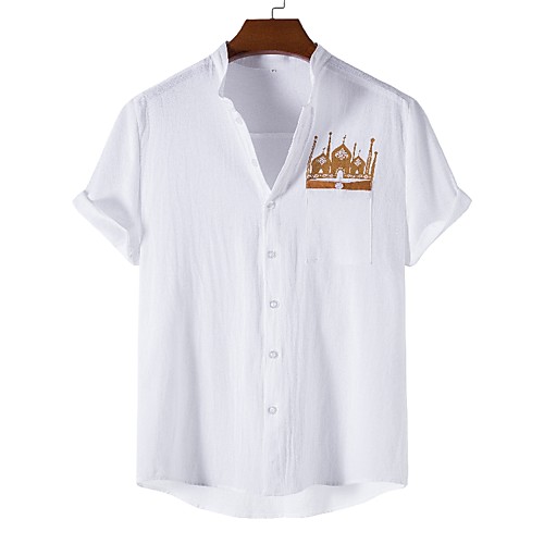 Men's Shirt Graphic Solid Colored Short Sleeve Casual Tops Business Fashion White
Men's Shirt Graphic Solid Colored Short Sleeve Casual Tops Business Fashion White