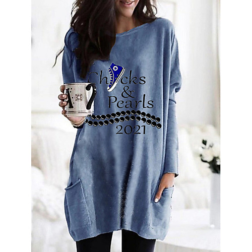 Women's T shirt Graphic Letter Long Sleeve Pocket Round Neck Tops 100% Cotton Basic Basic Top White Black Fuchsia
Women's T shirt Graphic Letter Long Sleeve Pocket Round Neck Tops 100% Cotton Basic Basic Top White Black Fuchsia