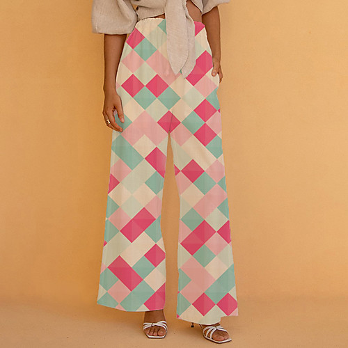 Women's Basic Chino Comfort Going out Beach Pants Pants Plaid Checkered Color Block Full Length Elastic Drawstring Design Print Blushing Pink
Women's Basic Chino Comfort Going out Beach Pants Pants Plaid Checkered Color Block Full Length Elastic Drawstring Design Print Blushing Pink