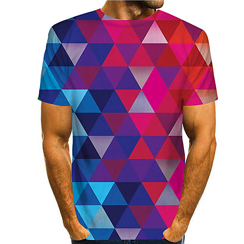Men's Tee T shirt Shirt 3D Print Graphic Prints Geometry Print Short Sleeve Daily Tops Casual Designer Big and Tall Round Neck Rainbow / Summer
Men's Tee T shirt Shirt 3D Print Graphic Prints Geometry Print Short Sleeve Daily Tops Casual Designer Big and Tall Round Neck Rainbow / Summer