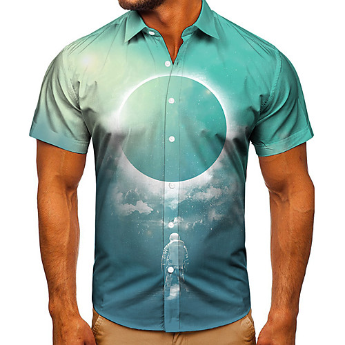 Men's Shirt 3D Print Graphic Prints Astronaut Button-Down Short Sleeve Street Tops Casual Fashion Classic Breathable Blue
Men's Shirt 3D Print Graphic Prints Astronaut Button-Down Short Sleeve Street Tops Casual Fashion Classic Breathable Blue