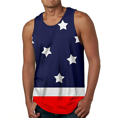 Men's Tank Top Undershirt 3D Print Graphic Prints Flag Print Sleeveless Daily Tops Casual Designer Big and Tall Navy Blue
Men's Tank Top Undershirt 3D Print Graphic Prints Flag Print Sleeveless Daily Tops Casual Designer Big and Tall Navy Blue