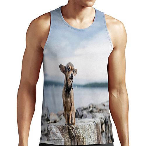 Men's Unisex Tank Top Undershirt 3D Print Dog Graphic Prints Animal Plus Size Print Sleeveless Casual Tops Basic Designer Big and Tall Light Blue
Men's Unisex Tank Top Undershirt 3D Print Dog Graphic Prints Animal Plus Size Print Sleeveless Casual Tops Basic Designer Big and Tall Light Blue