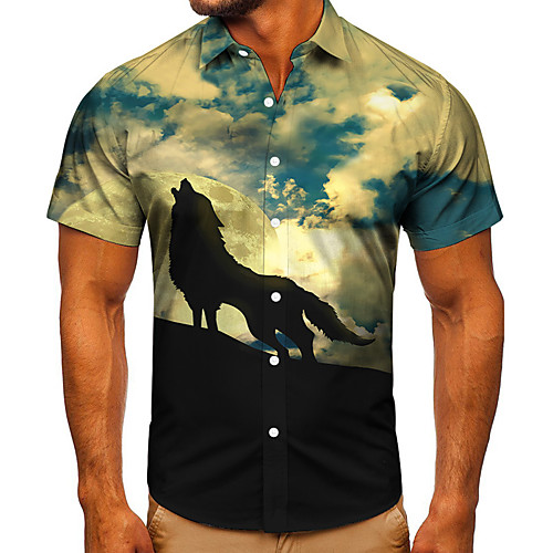 Men's Shirt 3D Print Graphic Prints Wolf Button-Down Short Sleeve Street Tops Casual Fashion Classic Breathable Yellow
Men's Shirt 3D Print Graphic Prints Wolf Button-Down Short Sleeve Street Tops Casual Fashion Classic Breathable Yellow