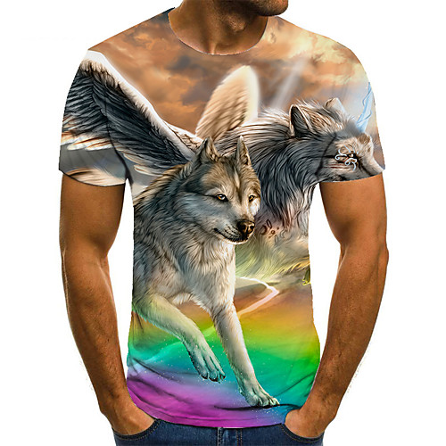 Men's Unisex Tee T shirt 3D Print Graphic Prints Wolf Plus Size Print Short Sleeve Casual Tops Basic Fashion Designer Big and Tall Brown
Men's Unisex Tee T shirt 3D Print Graphic Prints Wolf Plus Size Print Short Sleeve Casual Tops Basic Fashion Designer Big and Tall Brown