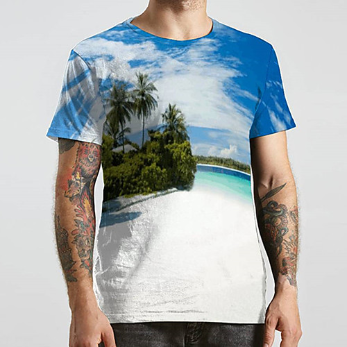 Men's Unisex Tee T shirt 3D Print Graphic Prints Beach Plus Size Print Short Sleeve Casual Tops Basic Designer Big and Tall Blue
Men's Unisex Tee T shirt 3D Print Graphic Prints Beach Plus Size Print Short Sleeve Casual Tops Basic Designer Big and Tall Blue