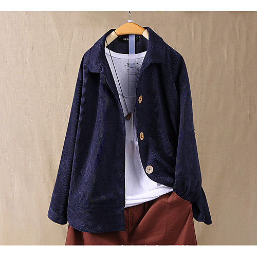 Women's Plus Size Coat Button Regular Button Down Collar Daily Wear Fall Winter Blushing Pink Navy Blue Big Size L XL 2XL 3XL 4XL
Women's Plus Size Coat Button Regular Button Down Collar Daily Wear Fall Winter Blushing Pink Navy Blue Big Size L XL 2XL 3XL 4XL