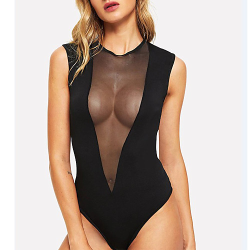 Women's Mesh Super Sexy Bodysuits Nightwear Patchwork Solid Colored Black S M L
Women's Mesh Super Sexy Bodysuits Nightwear Patchwork Solid Colored Black S M L