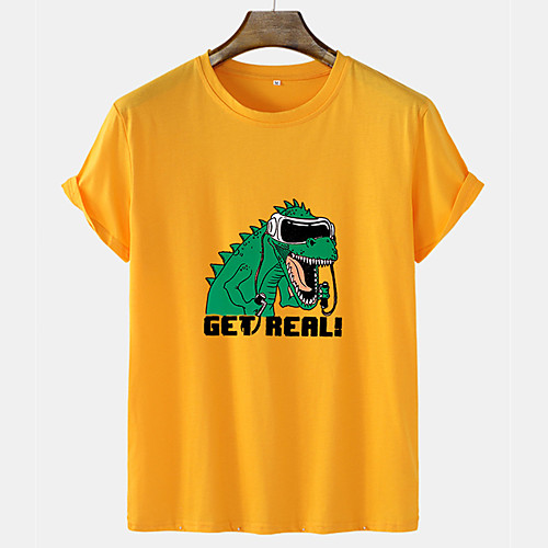 Men's Unisex Tee T shirt Hot Stamping Graphic Prints Dinosaur Animal Short Sleeve Casual Tops 100% Cotton Basic Fashion Designer Comfortable Blue Yellow Blushing Pink
Men's Unisex Tee T shirt Hot Stamping Graphic Prints Dinosaur Animal Short Sleeve Casual Tops 100% Cotton Basic Fashion Designer Comfortable Blue Yellow Blushing Pink