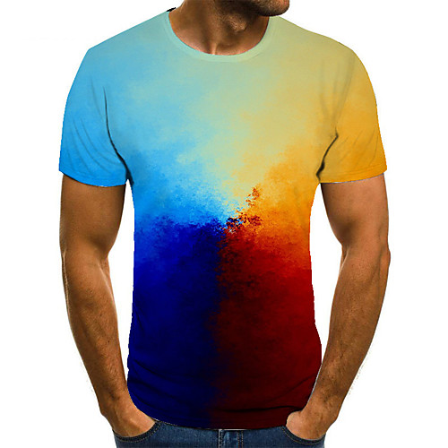 Men's Unisex Tee T shirt 3D Print Color Block Graphic Prints Plus Size Print Short Sleeve Casual Tops Basic Fashion Designer Big and Tall Blue
Men's Unisex Tee T shirt 3D Print Color Block Graphic Prints Plus Size Print Short Sleeve Casual Tops Basic Fashion Designer Big and Tall Blue