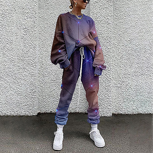 Women's Basic Streetwear Print Plant Vacation Casual / Daily Two Piece Set Crew Neck Tracksuit T shirt Pant Loungewear Drawstring Print Tops / Loose
Women's Basic Streetwear Print Plant Vacation Casual / Daily Two Piece Set Crew Neck Tracksuit T shirt Pant Loungewear Drawstring Print Tops / Loose