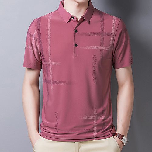 Men's Golf Shirt Tennis Shirt Other Prints Letter Print Short Sleeve Casual Tops Business Simple Blue-Green Blushing Pink Gray / Summer / Work
Men's Golf Shirt Tennis Shirt Other Prints Letter Print Short Sleeve Casual Tops Business Simple Blue-Green Blushing Pink Gray / Summer / Work