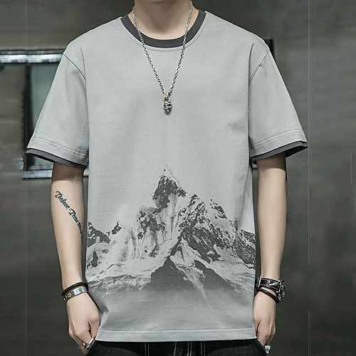 Men's Unisex Tee T shirt Hot Stamping Graphic Prints Mountain Letter Plus Size Print Short Sleeve Casual Tops Cotton Basic Fashion Designer Big and Tall White Light gray
Men's Unisex Tee T shirt Hot Stamping Graphic Prints Mountain Letter Plus Size Print Short Sleeve Casual Tops Cotton Basic Fashion Designer Big and Tall White Light gray