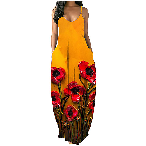 Women's Strap Dress Maxi long Dress Green chrysanthemum Yellow Light Grey Light Green Sleeveless Flower Summer Casual 2021 S M L XL XXL
Women's Strap Dress Maxi long Dress Green chrysanthemum Yellow Light Grey Light Green Sleeveless Flower Summer Casual 2021 S M L XL XXL