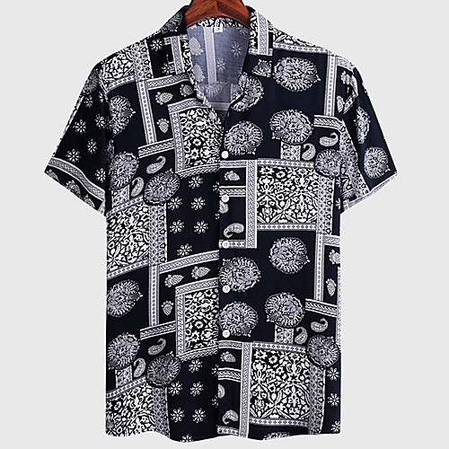Men's Shirt Tribal Graphic Prints Button-Down Short Sleeve Casual Tops Ethnic Style Fashion Breathable Comfortable Black / Sports / Spring / Summer
Men's Shirt Tribal Graphic Prints Button-Down Short Sleeve Casual Tops Ethnic Style Fashion Breathable Comfortable Black / Sports / Spring / Summer