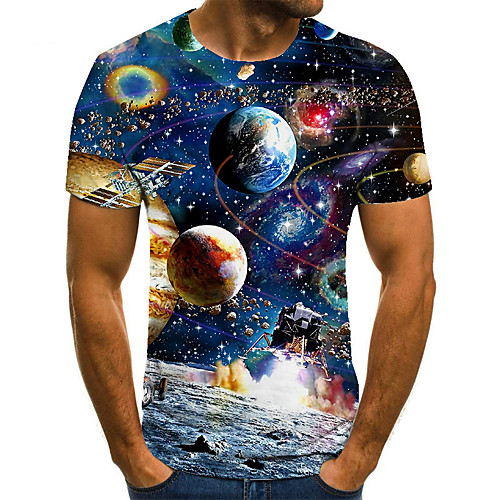 Men's Unisex Tee T shirt 3D Print Graphic Prints Interstellar Plus Size Print Short Sleeve Casual Tops Basic Fashion Designer Big and Tall Blue
Men's Unisex Tee T shirt 3D Print Graphic Prints Interstellar Plus Size Print Short Sleeve Casual Tops Basic Fashion Designer Big and Tall Blue