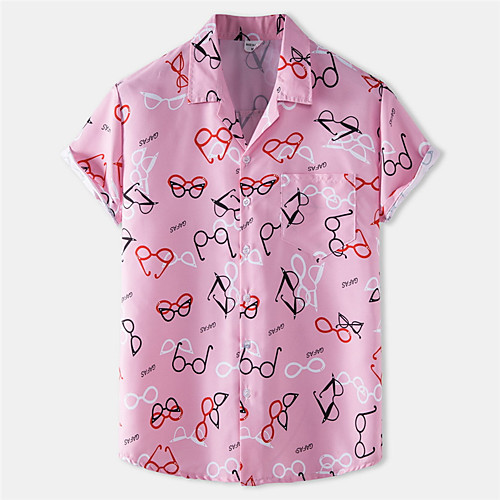 Men's Shirt Graphic Prints Button-Down Short Sleeve Casual Tops Cotton Casual Fashion Breathable Comfortable Blushing Pink
Men's Shirt Graphic Prints Button-Down Short Sleeve Casual Tops Cotton Casual Fashion Breathable Comfortable Blushing Pink