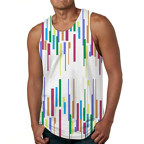 Men's Tank Top Undershirt 3D Print Graphic Prints Linear Print Sleeveless Daily Tops Casual Designer Big and Tall White
Men's Tank Top Undershirt 3D Print Graphic Prints Linear Print Sleeveless Daily Tops Casual Designer Big and Tall White
