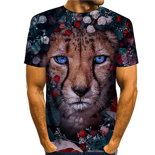 Men's Tee T shirt 3D Print Graphic Prints Tiger Print Short Sleeve Daily Tops Casual Designer Big and Tall Brown
Men's Tee T shirt 3D Print Graphic Prints Tiger Print Short Sleeve Daily Tops Casual Designer Big and Tall Brown