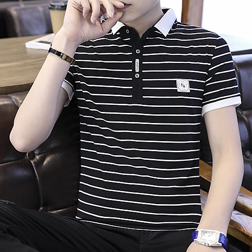 Men's Golf Shirt Tennis Shirt Striped Short Sleeve Daily Slim Tops White Black Red / Work
Men's Golf Shirt Tennis Shirt Striped Short Sleeve Daily Slim Tops White Black Red / Work