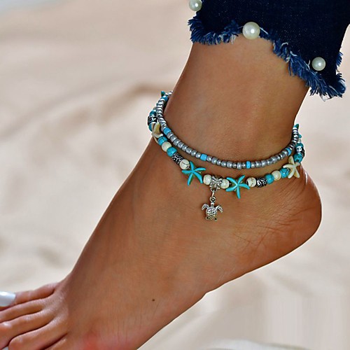 Anklet Vintage Women's Body Jewelry For Beach Festival Alloy Turtle Starfish Silver
Anklet Vintage Women's Body Jewelry For Beach Festival Alloy Turtle Starfish Silver