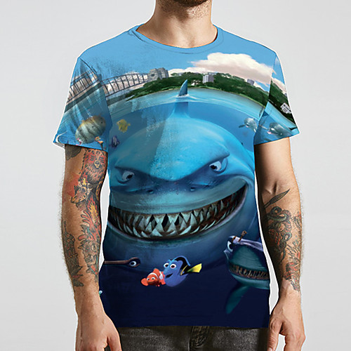 Men's Unisex Tee T shirt Shirt 3D Print Graphic Prints Shark Plus Size Print Short Sleeve Casual Tops Basic Designer Big and Tall Round Neck Blue / Summer
Men's Unisex Tee T shirt Shirt 3D Print Graphic Prints Shark Plus Size Print Short Sleeve Casual Tops Basic Designer Big and Tall Round Neck Blue / Summer