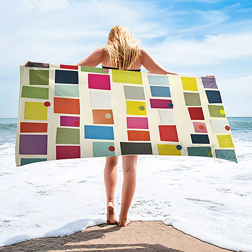 Multi Purpose Beach Towel,Superfine Fibre Rectangular Colorful Striped Patterned Silk Scarf,Sand Free Towel, for Travel, Camping, Pool, Outdoor or Picnic
Multi Purpose Beach Towel,Superfine Fibre Rectangular Colorful Striped Patterned Silk Scarf,Sand Free Towel, for Travel, Camping, Pool, Outdoor or Picnic