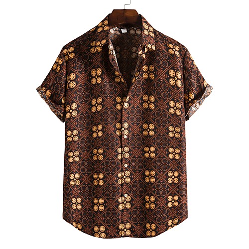 Men's Shirt Other Prints Color Block Plus Size Print Short Sleeve Going out Tops Tropical Beach Classic Collar Rainbow
Men's Shirt Other Prints Color Block Plus Size Print Short Sleeve Going out Tops Tropical Beach Classic Collar Rainbow
