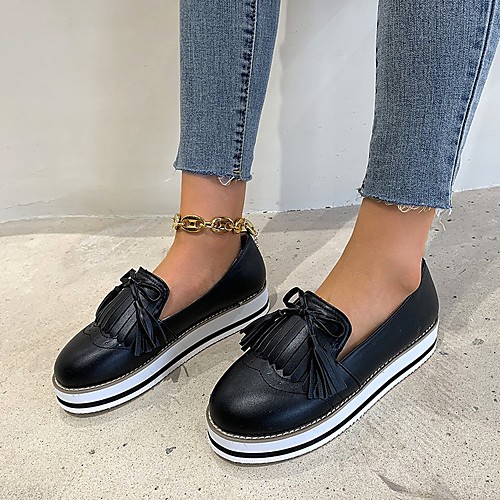 Women's Loafers & Slip-Ons Tassel Loafers Tassel Shoes Flat Heel Round Toe Vintage PU Tassel Solid Colored Black Blue Pink
Women's Loafers & Slip-Ons Tassel Loafers Tassel Shoes Flat Heel Round Toe Vintage PU Tassel Solid Colored Black Blue Pink