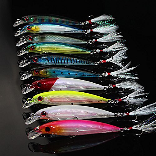 10pcs Minnow Fishing Lures, 3D Artificial Fishing Baits for Trout, Bass, Fishing Tackle CrankBait Bass, Hard Baits Swimbait Boat Topwater Lures Freshwater Saltwater
10pcs Minnow Fishing Lures, 3D Artificial Fishing Baits for Trout, Bass, Fishing Tackle CrankBait Bass, Hard Baits Swimbait Boat Topwater Lures Freshwater Saltwater