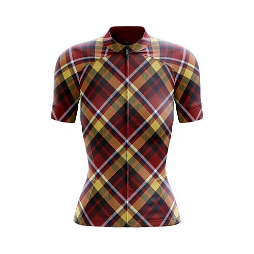 21Grams Women's Short Sleeve Cycling Jersey Summer Spandex Polyester Burgundy Plaid Checkered Bike Jersey Top Mountain Bike MTB Road Bike Cycling Quick Dry Moisture Wicking Breathable Sports Clothing
21Grams Women's Short Sleeve Cycling Jersey Summer Spandex Polyester Burgundy Plaid Checkered Bike Jersey Top Mountain Bike MTB Road Bike Cycling Quick Dry Moisture Wicking Breathable Sports Clothing