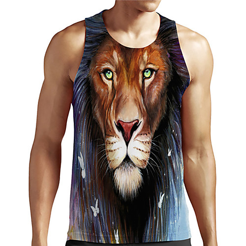 Men's Unisex Tank Top Undershirt 3D Print Graphic Prints Lion Animal Plus Size Print Sleeveless Casual Tops Basic Designer Big and Tall Blue
Men's Unisex Tank Top Undershirt 3D Print Graphic Prints Lion Animal Plus Size Print Sleeveless Casual Tops Basic Designer Big and Tall Blue