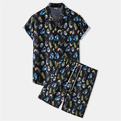 Men's Shirt Suits Shirt Skull Coconut Tree Button-Down Short Sleeve Casual Tops Cotton Casual Fashion Hawaiian Breathable Black
Men's Shirt Suits Shirt Skull Coconut Tree Button-Down Short Sleeve Casual Tops Cotton Casual Fashion Hawaiian Breathable Black