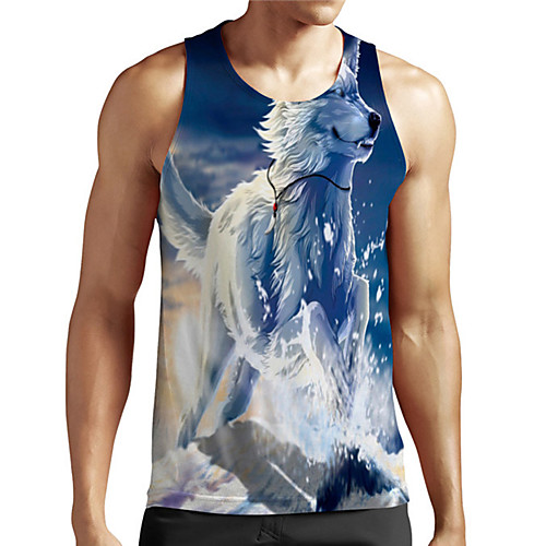 Men's Unisex Tank Top Undershirt 3D Print Graphic Prints Wolf Plus Size Print Sleeveless Casual Tops Basic Designer Big and Tall Blue
Men's Unisex Tank Top Undershirt 3D Print Graphic Prints Wolf Plus Size Print Sleeveless Casual Tops Basic Designer Big and Tall Blue