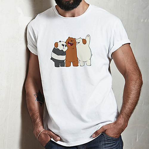 Men's Unisex Tee T shirt Hot Stamping Graphic Prints Bear Animal Plus Size Print Short Sleeve Casual Tops Cotton Basic Fashion Designer Big and Tall White
Men's Unisex Tee T shirt Hot Stamping Graphic Prints Bear Animal Plus Size Print Short Sleeve Casual Tops Cotton Basic Fashion Designer Big and Tall White