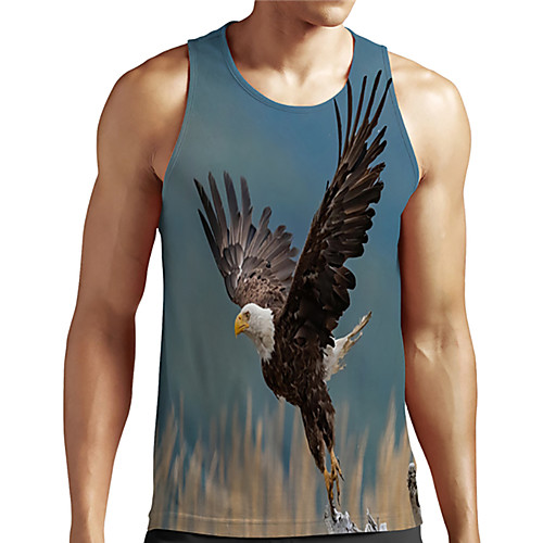 Men's Unisex Tank Top Undershirt 3D Print Graphic Prints Eagle Animal Plus Size Print Sleeveless Casual Tops Basic Designer Big and Tall Blue-Green
Men's Unisex Tank Top Undershirt 3D Print Graphic Prints Eagle Animal Plus Size Print Sleeveless Casual Tops Basic Designer Big and Tall Blue-Green
