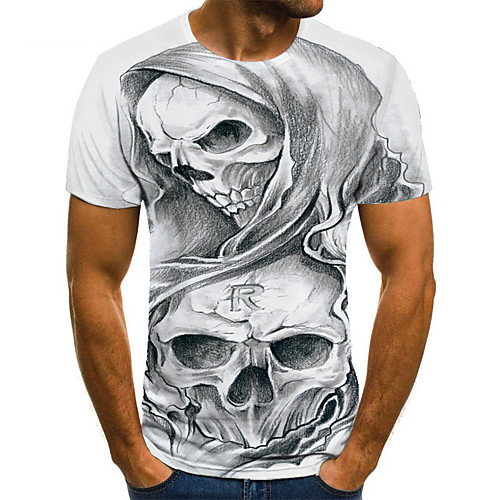 Men's Unisex Tee T shirt Shirt 3D Print Graphic Prints Skull Plus Size Print Short Sleeve Casual Tops Basic Fashion Designer Big and Tall Round Neck White
Men's Unisex Tee T shirt Shirt 3D Print Graphic Prints Skull Plus Size Print Short Sleeve Casual Tops Basic Fashion Designer Big and Tall Round Neck White