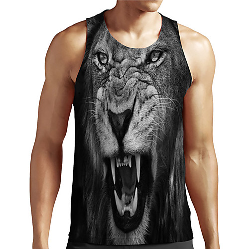 Men's Unisex Tank Top Undershirt Shirt 3D Print Graphic Prints Lion Animal Plus Size Print Sleeveless Casual Tops Basic Designer Big and Tall Round Neck Black / Summer
Men's Unisex Tank Top Undershirt Shirt 3D Print Graphic Prints Lion Animal Plus Size Print Sleeveless Casual Tops Basic Designer Big and Tall Round Neck Black / Summer