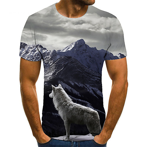 Men's Unisex Tee T shirt Shirt 3D Print Graphic Prints Wolf Plus Size Print Short Sleeve Casual Tops Basic Fashion Designer Big and Tall Round Neck Gray
Men's Unisex Tee T shirt Shirt 3D Print Graphic Prints Wolf Plus Size Print Short Sleeve Casual Tops Basic Fashion Designer Big and Tall Round Neck Gray