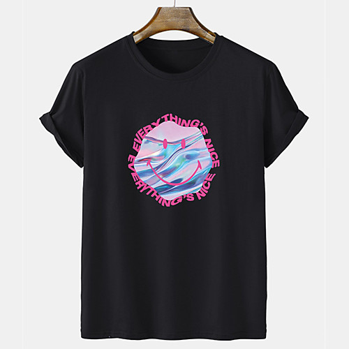 Men's Unisex Tee T shirt Hot Stamping Graphic Prints Smiley Face Letter Short Sleeve Casual Tops 100% Cotton Basic Fashion Designer Comfortable White Black Gray
Men's Unisex Tee T shirt Hot Stamping Graphic Prints Smiley Face Letter Short Sleeve Casual Tops 100% Cotton Basic Fashion Designer Comfortable White Black Gray