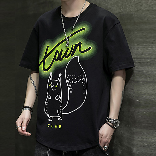 Men's Unisex Tee T shirt Hot Stamping Graphic Prints Squirrel Letter Plus Size Print Short Sleeve Casual Tops Cotton Basic Fashion Designer Big and Tall Black
Men's Unisex Tee T shirt Hot Stamping Graphic Prints Squirrel Letter Plus Size Print Short Sleeve Casual Tops Cotton Basic Fashion Designer Big and Tall Black