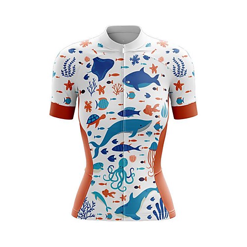 21Grams Women's Short Sleeve Cycling Jersey Summer Spandex Polyester White Bike Jersey Top Mountain Bike MTB Road Bike Cycling Breathable Reflective Strips Back Pocket Sports Clothing Apparel
21Grams Women's Short Sleeve Cycling Jersey Summer Spandex Polyester White Bike Jersey Top Mountain Bike MTB Road Bike Cycling Breathable Reflective Strips Back Pocket Sports Clothing Apparel