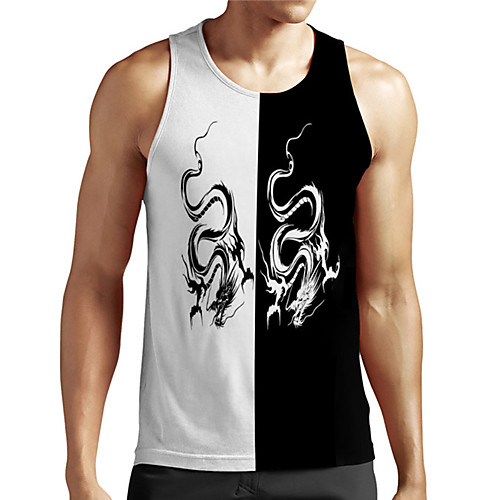Men's Unisex Tank Top Undershirt 3D Print Dragon Graphic Prints Plus Size Print Sleeveless Casual Tops Basic Designer Big and Tall Black / White
Men's Unisex Tank Top Undershirt 3D Print Dragon Graphic Prints Plus Size Print Sleeveless Casual Tops Basic Designer Big and Tall Black / White