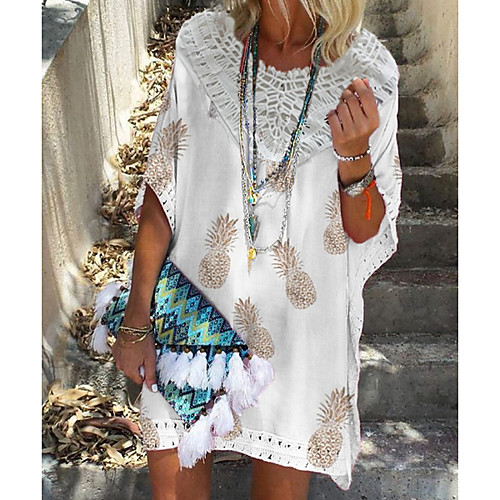 Women's Shift Dress Short Mini Dress Light Blue Leather Pink Blushing Pink White Half-Sleeve Print Lace Patchwork Print Spring Summer V Neck Casual Boho Loose 2021 S M L XL XXL
Women's Shift Dress Short Mini Dress Light Blue Leather Pink Blushing Pink White Half-Sleeve Print Lace Patchwork Print Spring Summer V Neck Casual Boho Loose 2021 S M L XL XXL