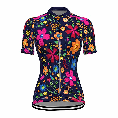 21Grams Women's Short Sleeve Cycling Jersey Summer Spandex Polyester Dark Navy Floral Botanical Bike Jersey Top Mountain Bike MTB Road Bike Cycling Quick Dry Moisture Wicking Breathable Sports
21Grams Women's Short Sleeve Cycling Jersey Summer Spandex Polyester Dark Navy Floral Botanical Bike Jersey Top Mountain Bike MTB Road Bike Cycling Quick Dry Moisture Wicking Breathable Sports